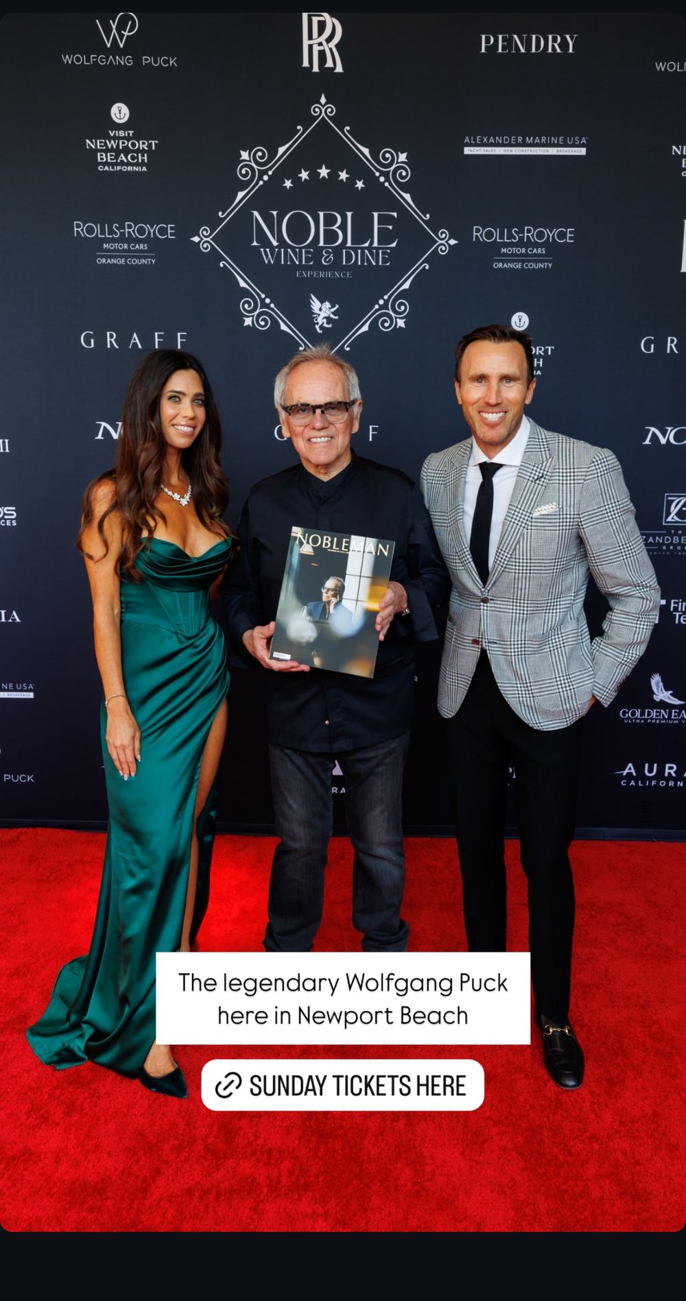 Nobleman magazine cover party with Wolfgang Puck